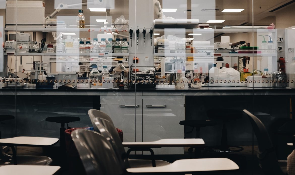 University Science Lab with various lab instruments