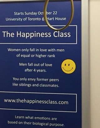 Leaving the ‘Happiness Class’ Sad