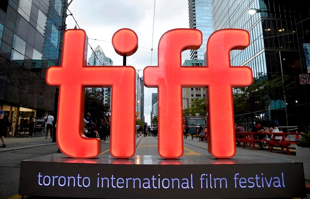 Giant red letters spelling "TIFF" which stands for Toronto International Film Festival